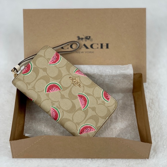 Coach Handbags - Coach Phone Wallet Watermelon Print